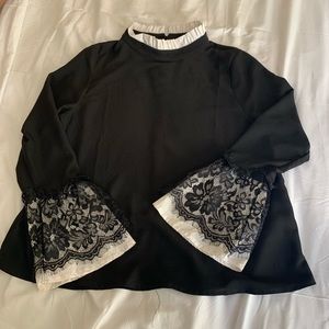 New Lipslide Black Blouse